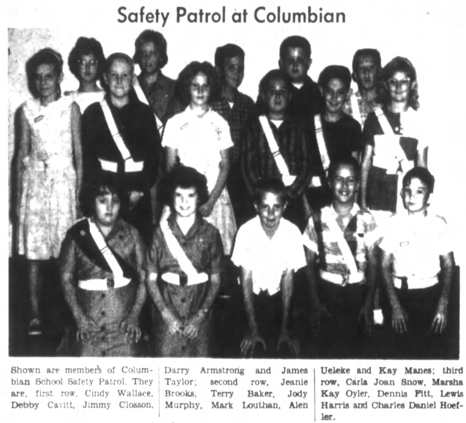 Safety Patrol at Columbian